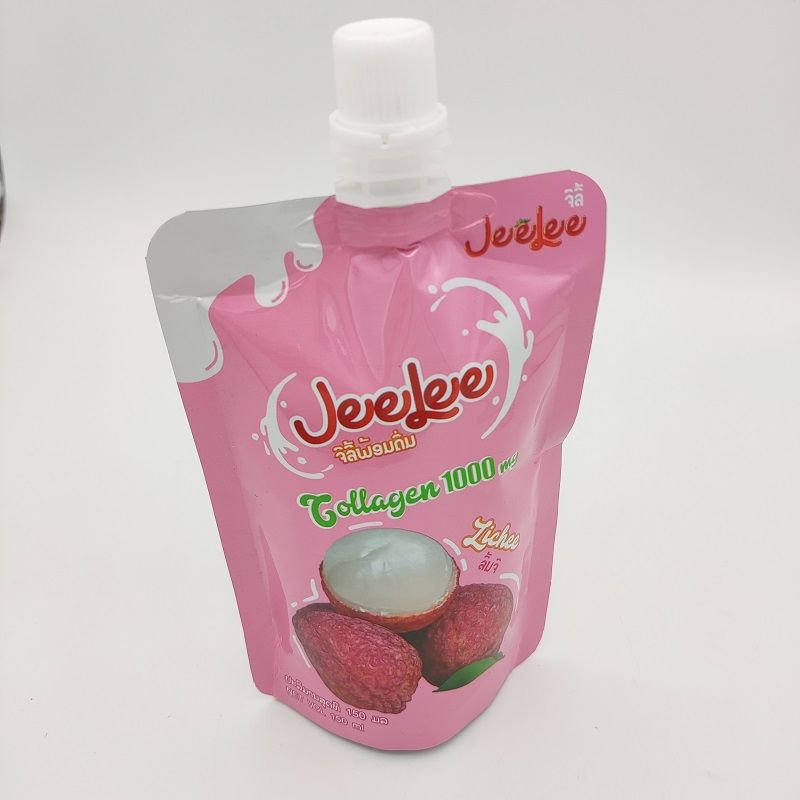 Custom Printing Juice Milk Drinks Liquid Packaging Stand up Spout Pouch 120ml 200ml 250ml 