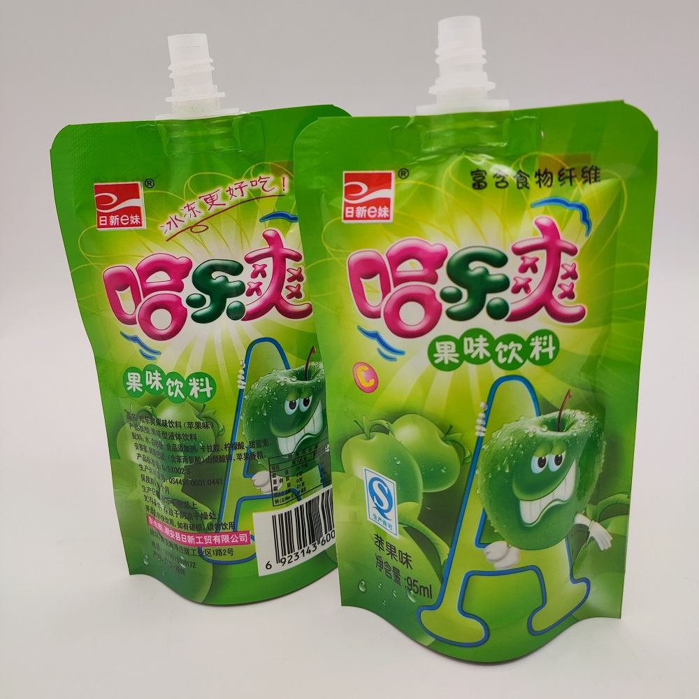 Custom Printing Juice Milk Drinks Liquid Packaging Stand up Spout Pouch 120ml 200ml 250ml 